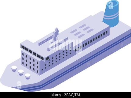 Icona di consegna del traghetto. Isometrica dell'icona del vettore di consegna dei traghetti per il web design isolato su sfondo bianco Illustrazione Vettoriale