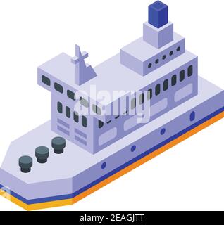 Icona traghetto. Isometrica dell'icona vettore traghetto per il web design isolato su sfondo bianco Illustrazione Vettoriale