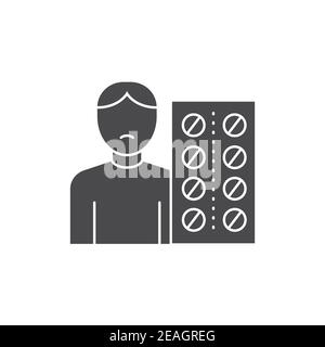 Icona del colore della linea di trattamento depressione. Accedi alla pagina Web, all'app mobile, al pulsante, al logo Illustrazione Vettoriale