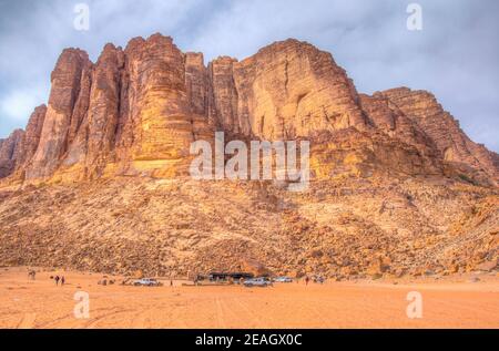 Lawrence primavera a Wadi Rum, Giordania Foto Stock