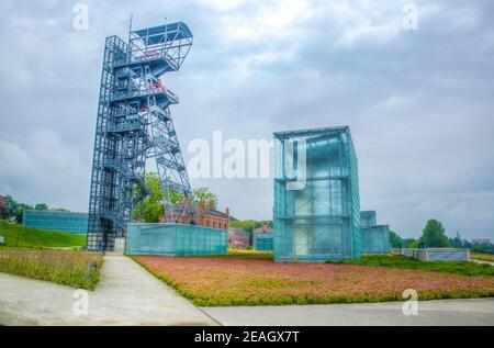 Museo della Slesia a Katowice costruito al posto di una miniera di carbone ex, Polonia Foto Stock