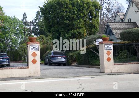 Los Angeles, California, USA 9 febbraio 2021 UNA visione generale dell'atmosfera di Private Street il 9 febbraio 2021 a Los Angeles, California, USA. Foto di Barry King/Alamy Stock foto Foto Stock