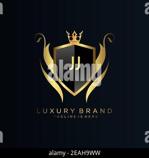 Initial Letter with Royal Template.Elegant with Crown logo vector, Creative lettering Logo Vector Illustration. Illustrazione Vettoriale