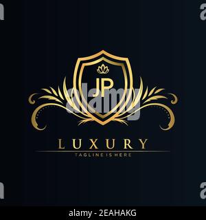 Initial Letter with Royal Template.Elegant with Crown logo vector, Creative lettering Logo Vector Illustration. Illustrazione Vettoriale