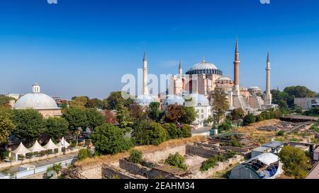 Il famoso Hagia Sophia in Istanbul, Turchia Foto Stock