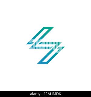 Modello vettoriale di design moderno con logo lettera S. Icona sfumatura S della lettera creativa Illustrazione Vettoriale