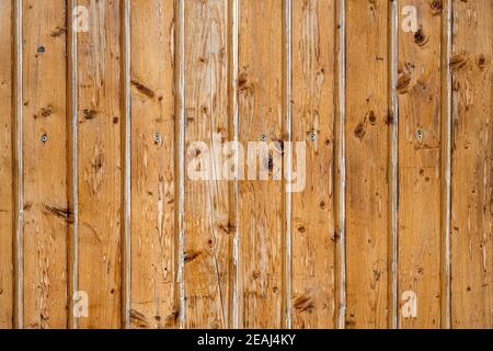 Sfondo da una parete di legno marrone dipinta Foto Stock