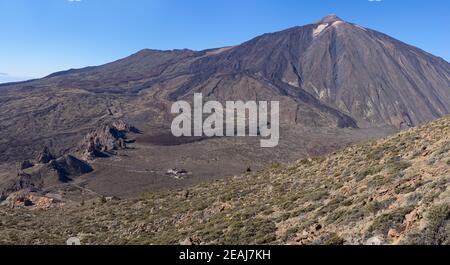 Parco Nazionale Tenerife con Teide - vista dal Montana De Guajara Foto Stock