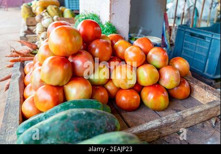 Bancarella di frutta Foto Stock