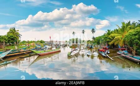 Barche in Sri Lanka Foto Stock