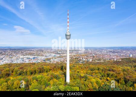 Stuttgart tv torre skyline foto aerea vista città architettura viaggio