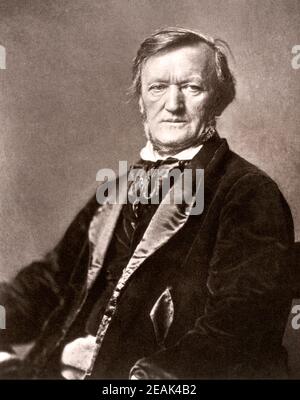 Wilhelm Richard Wagner (1813 - 1883) era un compositore tedesco, direttore del teatro, polemista, e il conduttore che è conosciuta principalmente per le sue opere Foto Stock