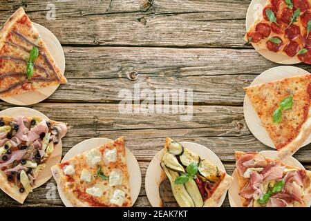 fette di pizza Foto Stock