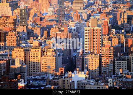 Vista degli edifici nella parte superiore ovest di New Città di York Foto Stock