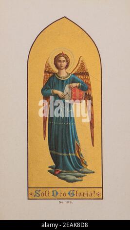 Liturgia cattolica. Soli Deo Gloria! Incisione di Heinrich Lefler (1863 – 1919, pittore, grafico e scenografo austriaco). Foto Stock