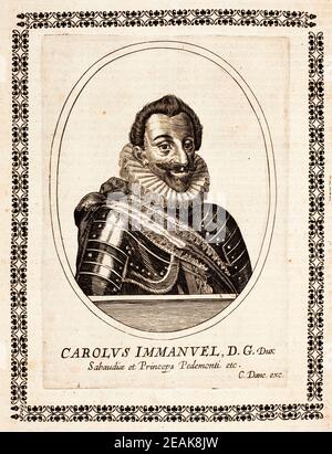 Ritratto di Carlo Emanuele i, Duca di Savoia (1562-1630) Foto Stock