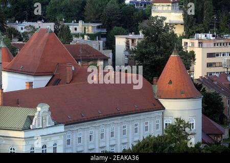 Facciata del Palazzo dell'Arcivescovo di Zagabria, Croazia Foto Stock