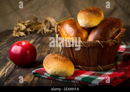 Torte di mele al forno Foto Stock