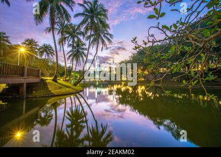 Una vista panoramica di Shah Alam, la capitale di Selangor. Foto Stock