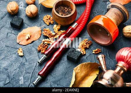 Shisha con noce Foto Stock