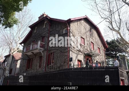 Area di concessione francese, residenza di Zhou Enlai (ex primo ministro cinese) a Shanghai, Cina Foto Stock