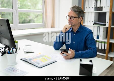 Pianificazione elenco attività dipendenti per una settimana Foto Stock