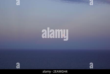 Tramonto sulla collina di Howth Baily Faro Foto Stock