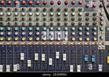 Mixer Audio Board Foto Stock