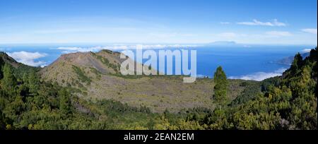 El Hierro, Isole Canarie - vista panoramica sul vulcano Tanganasoga Foto Stock