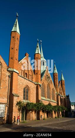 Heiligen Geist Hospital di Lübeck, in Schleswig-Holstein, Germania Foto Stock