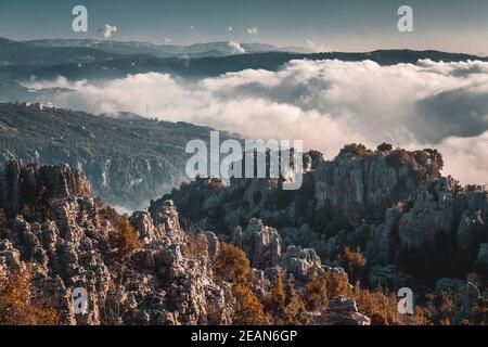 Paesaggi mozzafiato delle montagne Foto Stock