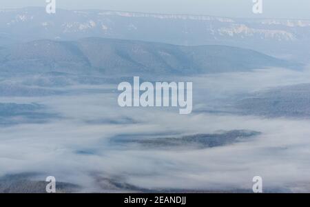 Crimea colline e montagne, natura Crimea. Foto Stock