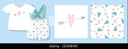 Bel disegno pajama, grande design per tutti gli scopi. Ripetizione senza giunture. Stile retrò alla moda. Design alla moda. Decorazioni di compleanno. Web design Foto Stock