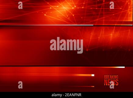 Grafica breaking news tema rosso background concept serie 1064 Foto Stock