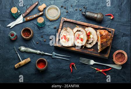 Deliziosi panini di carne Foto Stock