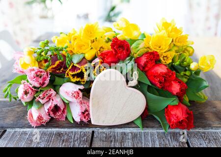 Coloratissimi fiori di primavera Foto Stock