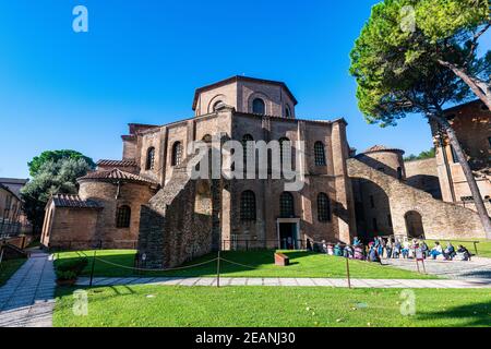Basilica di San vitale, Patrimonio dell'Umanità dell'UNESCO, Ravenna, Emilia-Romagna, Italia, Europa Foto Stock