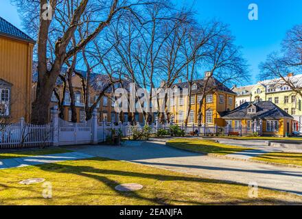 Stiftsgarden villa nel centro di Trondheim, Norvegia Foto Stock