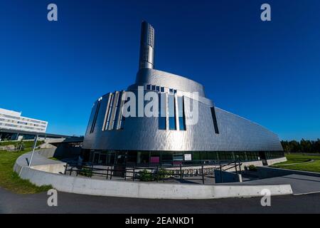 Northern Lights Cathedral, alta, Finnmark, Norvegia, Scandinavia, Europa Foto Stock