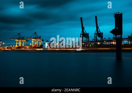 Abstract Hamburg Harbour Foto Stock