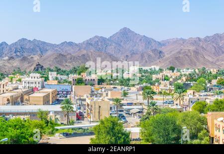 Bahla città a Bahla Fort ad Dakhiliyah, Oman Foto Stock