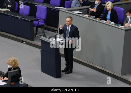 Berlino, Germania. 10 Feb 2021. Heiko Maas è Ministro federale degli affari esteri. Nel precedente gabinetto era Ministro federale della giustizia. L'avvocato pienamente qualificato, nato a Saarlouis nel 1966, è stato vice primo ministro a Saarland dal 2012 al 2013. Credit: Juergen Nowak/Alamy Live News Foto Stock