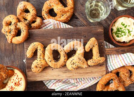 Dolci pretzel fatti in casa Foto Stock