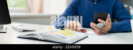 Pianificazione elenco attività dipendenti per una settimana Foto Stock