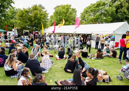 Festival sotterraneo a Crystal Palace, Londra sud Foto Stock