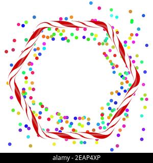 Icona Confetti colorata isolata su sfondo bianco Foto Stock