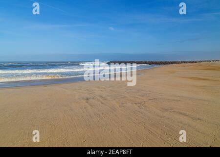 Bellissima spiaggia a Figueira da Foz Foto Stock