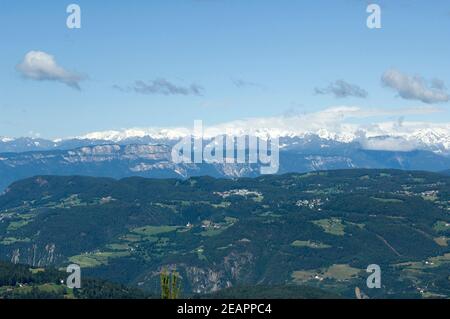 Oetztaler Alpen Seiser Alm Blick, Zillertaler Foto Stock