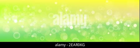 Bokeh blurry multicolore su sfondo giallo Foto Stock