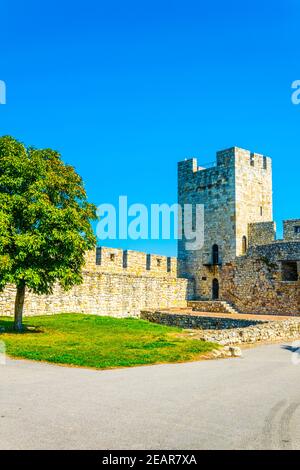 Vista della fortezza di kalemegdan a Belgrado, Serbia Foto Stock